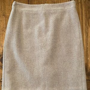 Tan wool pencil skirt